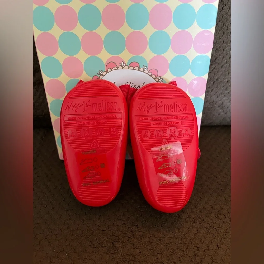 NWT MINI MELISSA My First Mini Melissa Baby Ultragirl Mary Jane Flat Size 3
